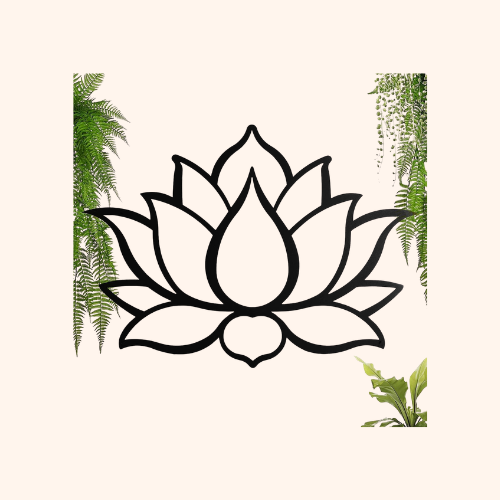 Fleur de lotus mural